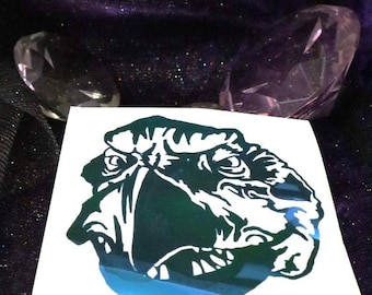 Skeksis Chamberlain Inspired Vinyl Decal in Shimmering Holographic or Alternate Colors Made from Long-Lasting Quality Vinyl
