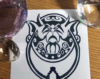 Door Knocker Ears Labyrinth Inspired Vinyl Decal in Shimmering Holographic or Alternate Colors Made from Long-Lasting Quality Vinyl