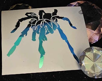 Tarantula Vinyl Decal in Shimmering Holographic or Alternate Colors Made from Long-Lasting Quality Vinyl