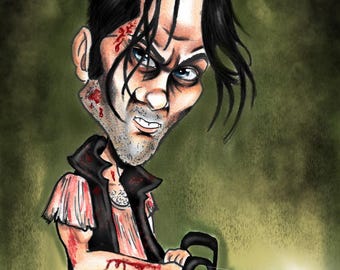 Horror Caricature Portrait- 1 Face in Color