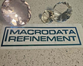Severance Inspired MDR Sign Vinyl Decal in Shimmering Holographic or Alternate Colors Made from Long-Lasting Quality Vinyl