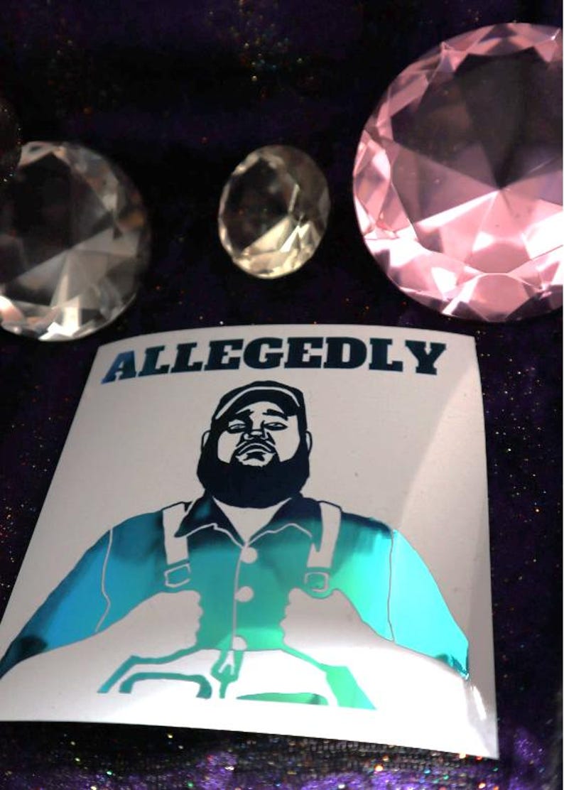 Dan Allegedly Vinyl Decal in Shimmering Holographic or Alternate Colors ...