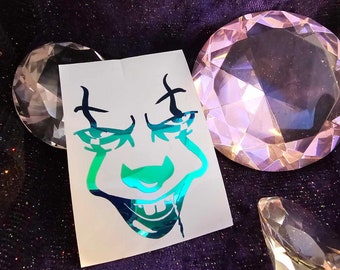 It Inspired Vinyl Decal in Shimmering Holographic or Alternate Colors Made from Long-Lasting Quality Vinyl