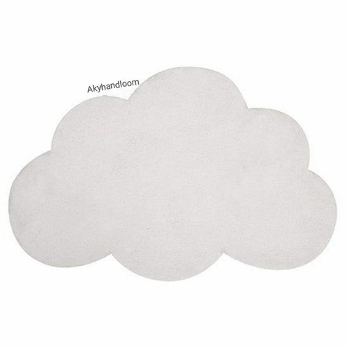 Cloud Tuft Rug, Hand Tufted Rug, Irregular Shape Custom shops Tufted Rug, 100% Woolen Tufted Rug Living Room Bed Room Home Decor,Any Room