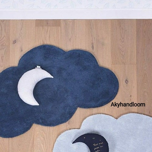 Cloud Tuft Rug, Hand Tufted Rug, Irregular Shape Custom shops Tufted Rug, 100% Woolen Tufted Rug Living Room Bed Room Home Decor,Any Room