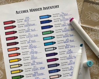 Alcohol Marker Inventory