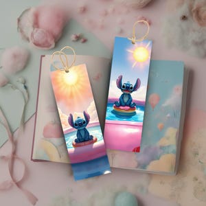 Stitch Pool Party Bookmark Printable, Book Lovers Designs, Digital ...