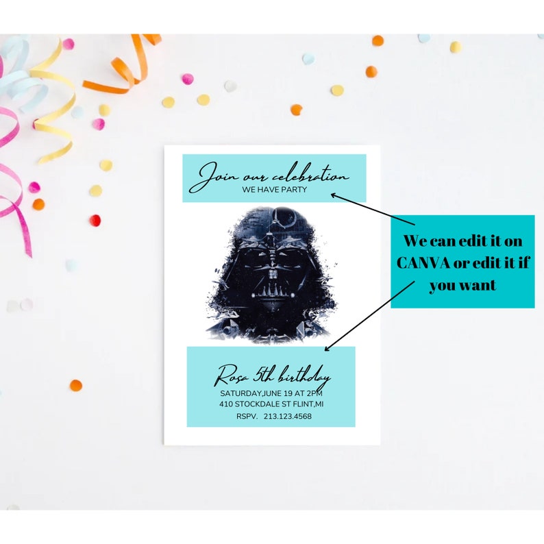 EDITABLE Star Wars Invitation TEMPLATE Darth Vader Printable Etsy EDITABLE Star Wars Invitation TEMPLATE Darth Vader Printable Etsy