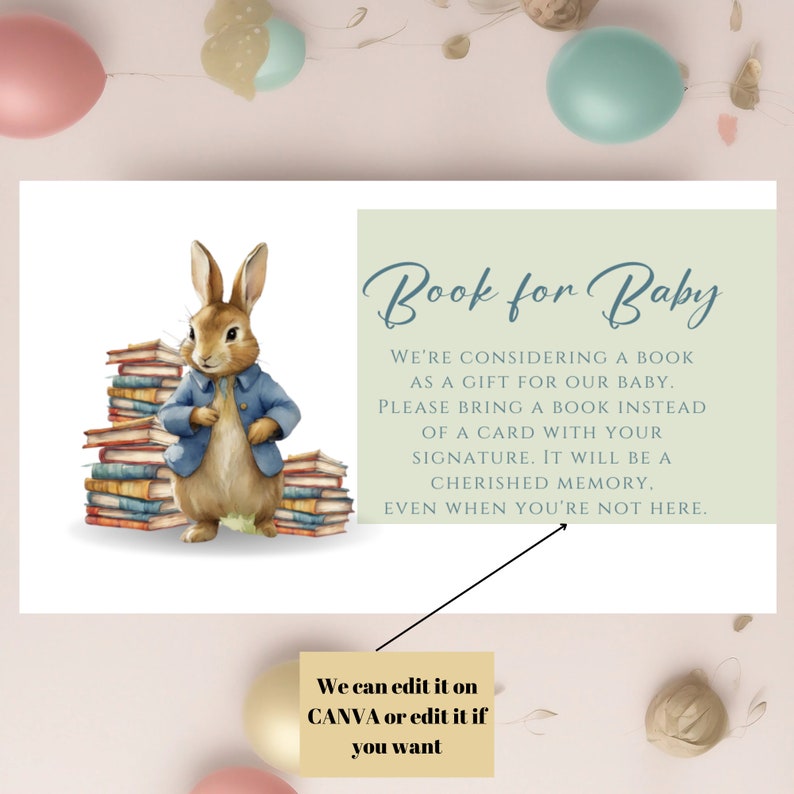 Peta Leaping Rabbit Raffle Peter Rabbit Baby Booties Diaper Raffle and Book for Baby Card, Blue ...