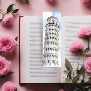Italy Bookmark Printable, World Travel Bookmark, Watercolor Rome- Pisa ...