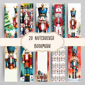 Digital Nutcracker Bookmark, Nutcracker Bookmark Printable, Book Lovers Design, Digital PDF, Separate PNG, Instant Download