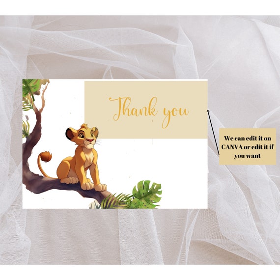 Biglietti Invito Compleanno Re Leone - Confezione Da 10 Pezzi | Per Feste A Tema Lion King - Foto 2