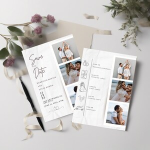 Minimal Photo Save The Date Template, Modern Save the Date Template Invite, Photo Save the Date Template, Wedding Invite, Editable Template