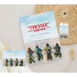 EDITABLE, Stranger Invitation, Any Age, Birthday Invitation, Digital Invite, The upside Down, Stranger Birthday, Stranger Party