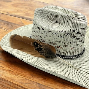 Hat Feather, Cowboy Hat Feather, Western Feather, Hand Crafted Hat Feather, Hat Accent,  Western Accessories, Cowboy Style, Western Wear