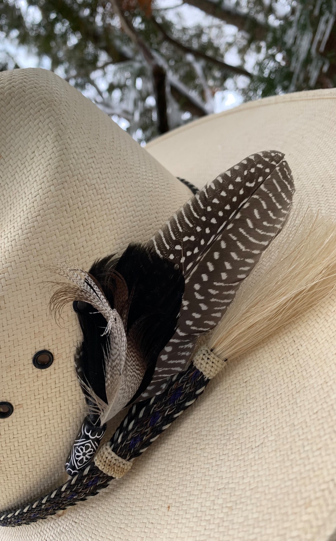 Cowboy Hat Feather, Natural Feather for Hat, Western Feather, Hand