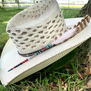 Hat Feather, Wild Quill Cowboy Hat Feather, Western Feather, Hand Crafted Hat Feather Embellishment, Buckaroo Hat Feather