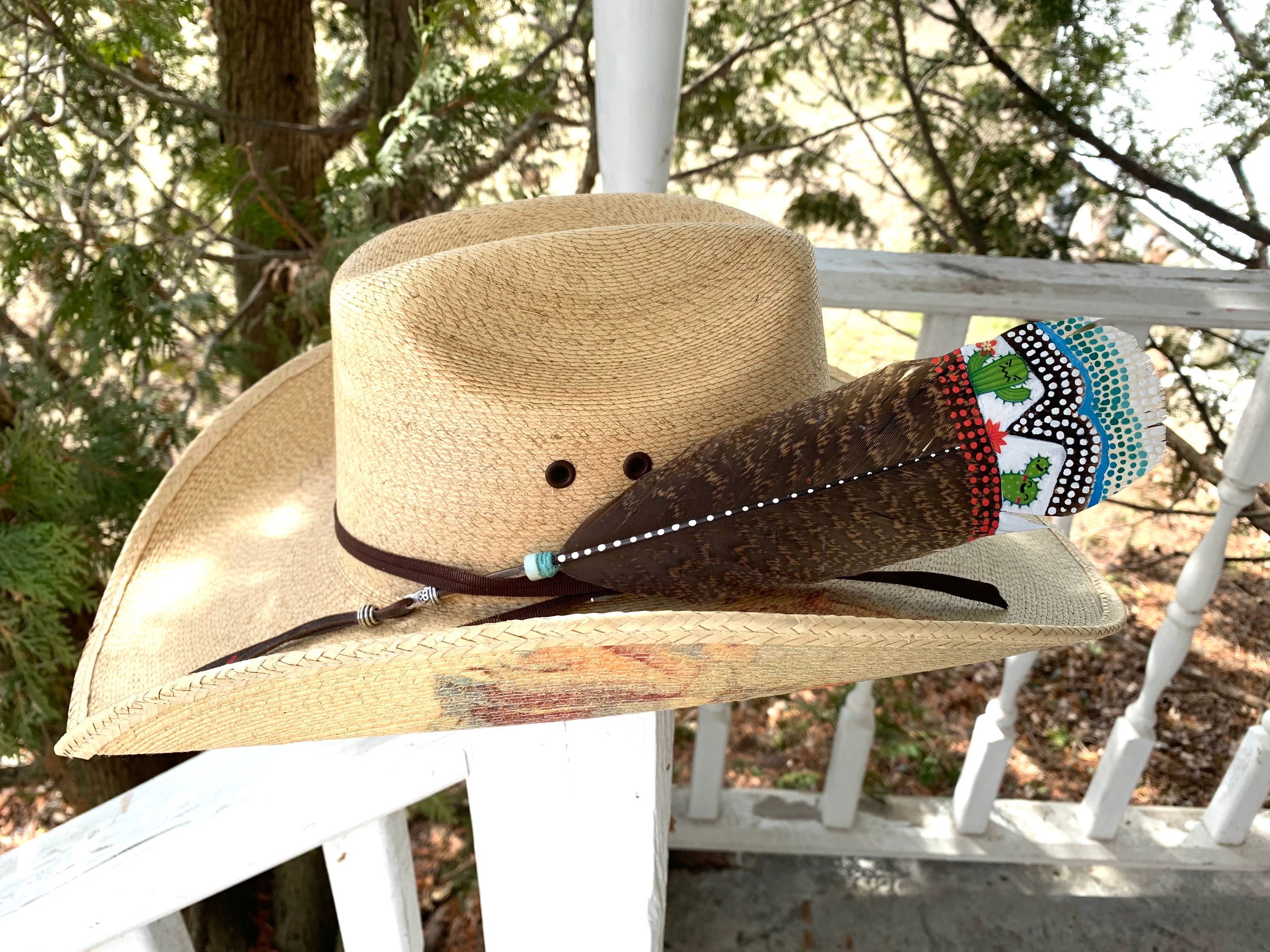 Cowboy hat cheap feathers