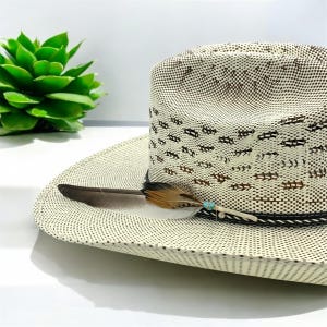 Small Hat Feather, Western Feather, Hand Crafted Hat Feather, Cowboy Hat, Western Accessories, Cowboy Style, Feather Hat Accent