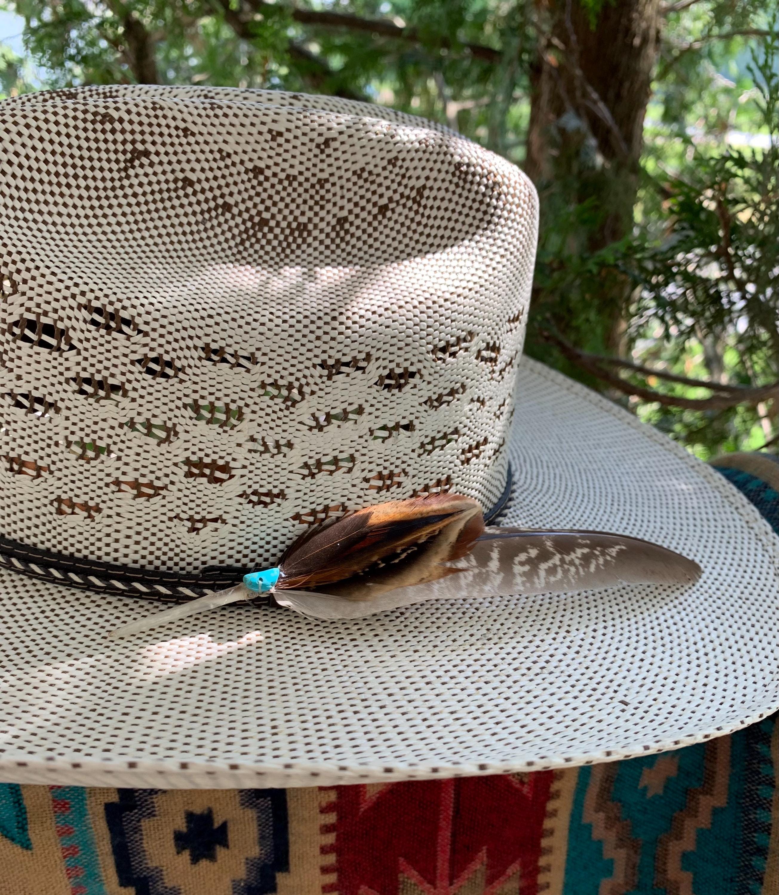 Small Hat Feather, Western Feather, Hand Crafted Hat Feather, Cowboy Hat, Western Accessories, Cowboy Style, Feather Hat Accent