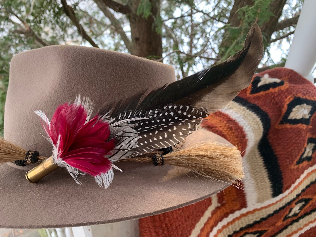 Ladies Western Fedora Hat Feather Western Feather Fedora Hat Etsy