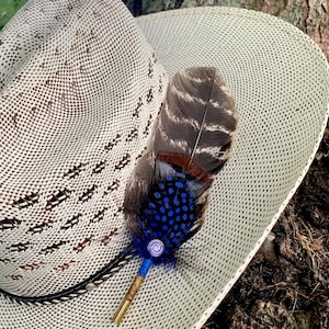 Hat Feather Feather, Feather, Western Feather, Hand Crafted Hat Embellishments, Feather Hat Accents, Western Accessories, Buckaroo,  Ranch