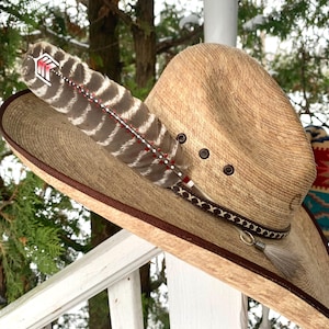 Hat Feather, Western Feather, Hand Crafted Hat Feather Embellishment, Feather Hat Accent, Western Accessories, Cowboy Style, Western Wear