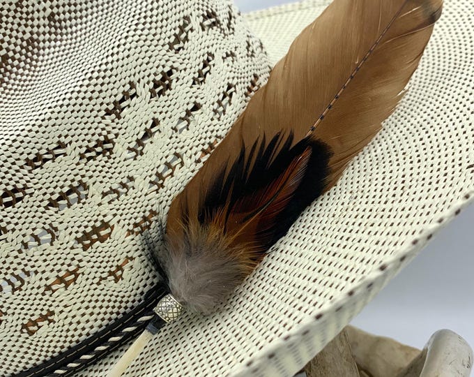 Hat Feather, Cowboy Hat Feather, Western Feather, Hand Crafted Hat