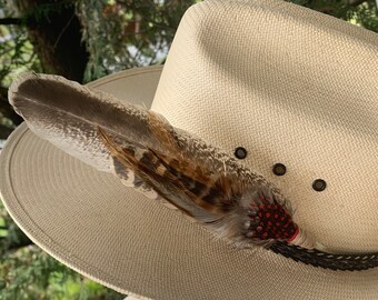Cowboy Hat Feather, Natural Feather for Hat, Western Feather, Cowboy Hat  Feather, Custom Hat Feather, Hand Made Hat Feather