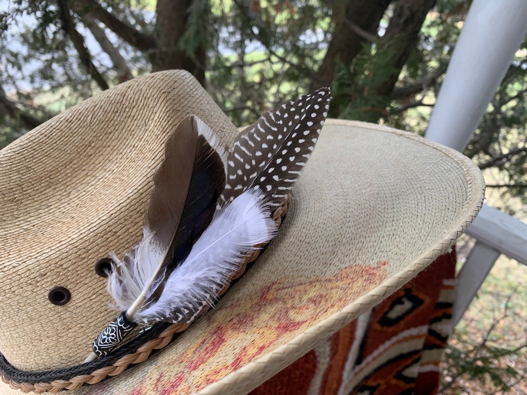 Cowboy Hat Feather, Natural Feather for Hat, Western Feather, Hand
