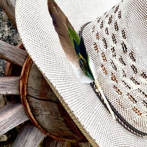 Small Hat Feather, Western Feather, Hand Crafted Hat Feather, Cowboy Hat, Western Accessories, Cowboy Style, Feather Hat Accent