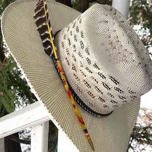 Hat Feather, Wild Quill Cowboy Hat Feather, Western Feather, Hand Crafted Hat Feather Embellishment, Buckaroo Hat Feather