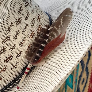 Small Hat Feather, Western Feather, Hand Crafted Hat Feather, Cowboy Hat, Western Accessories, Cowboy Style, Feather Hat Accent