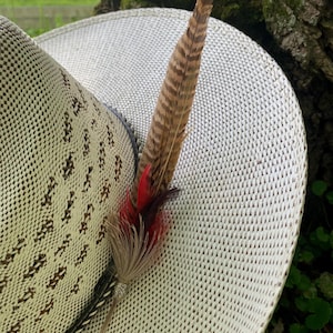 Small Pheasant Feather, Western Feather, Hand Crafted Hat Embellishments, Feather Hat Accents, Western Accessories, Buckaroo,  Western Wear