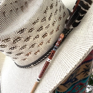 Hat Feather, Wild Quill Cowboy Hat Feather, Western Feather, Hand Crafted Hat Feather Embellishment, Buckaroo Hat Feather