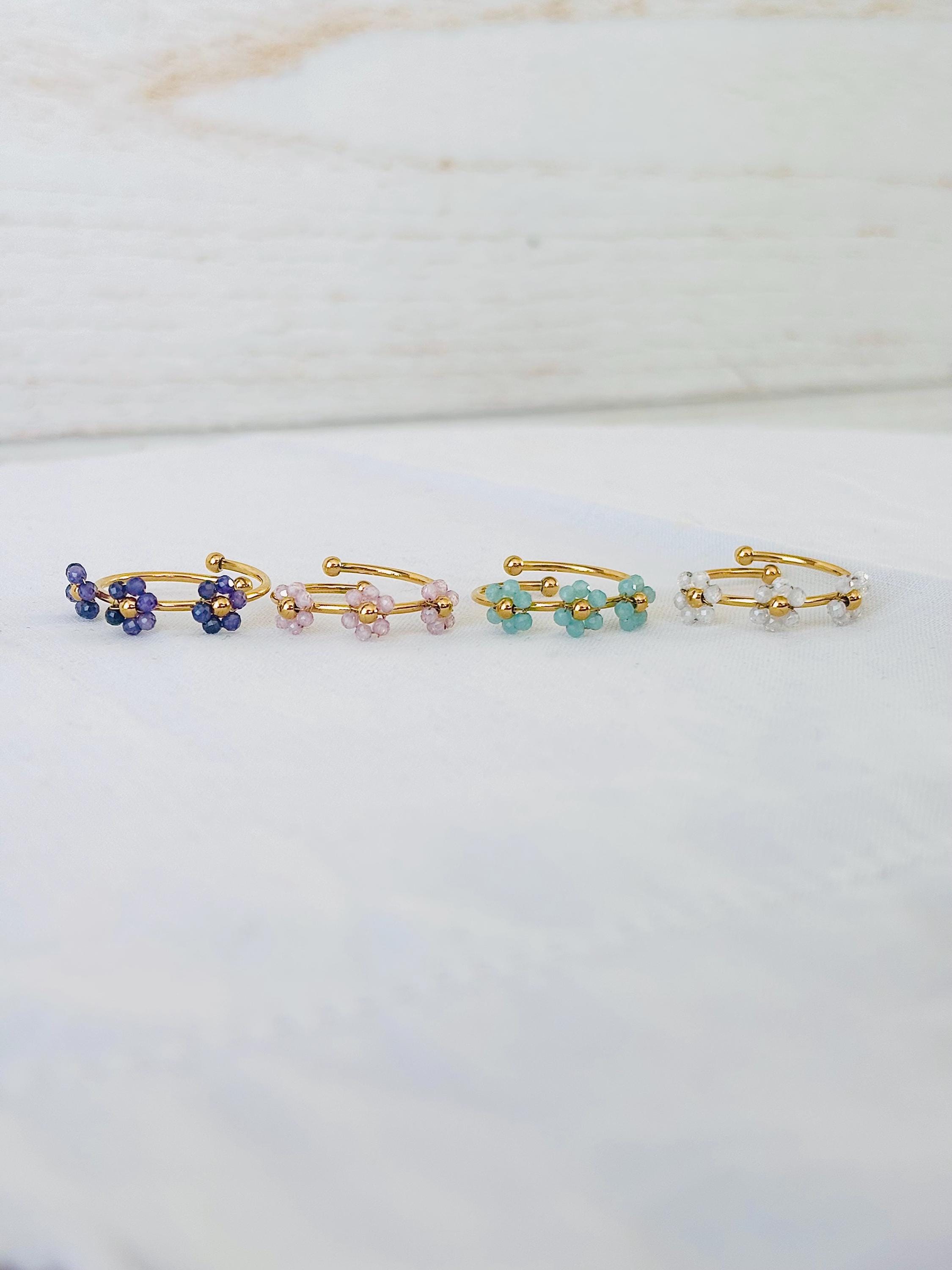Bague et Bracelet Fille, MEOWMEE 48 PCS Réglables Bagues pour Enfants
