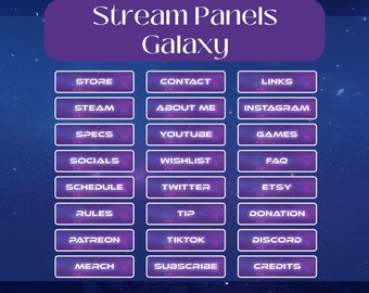 24 Galaxy Twitch/ Stream Panels