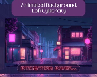 Animated Lofi City Background/Scene - lofi/background, seamless loop, suitable for VTubers/ Streamers