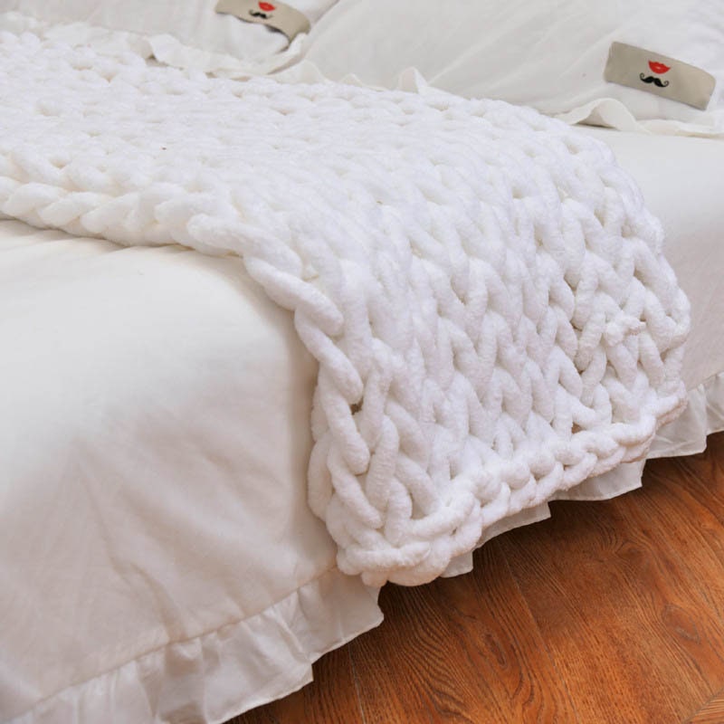 Chunky Knit Throw Blanket Etsy UK