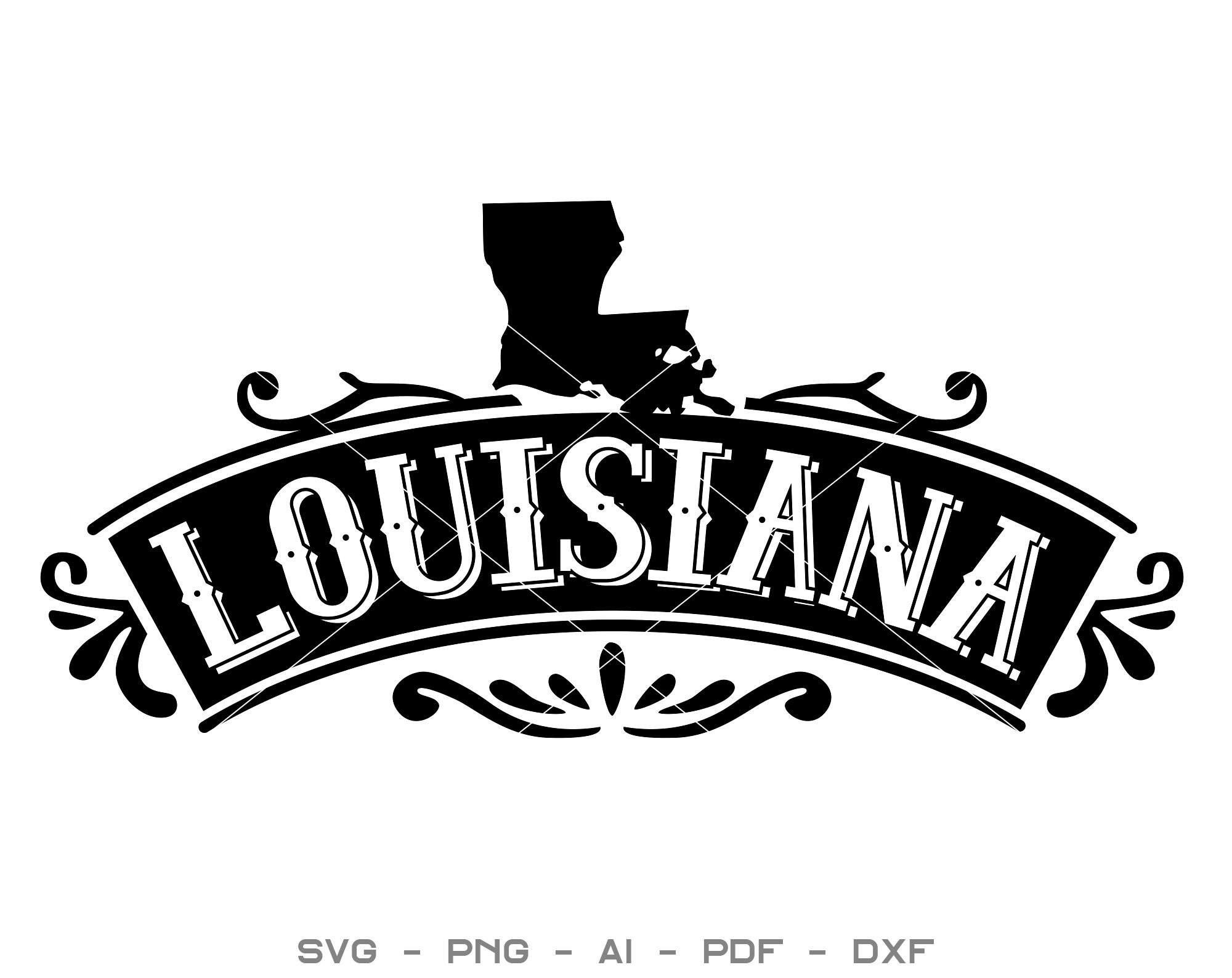 Louisiana Svg Download File for Cricut Laser Cut and Print Etsy