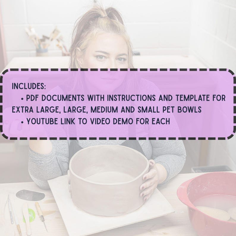 Pet Bowl Pottery Template Bundle | Small, Medium, Large and Extra Large ...