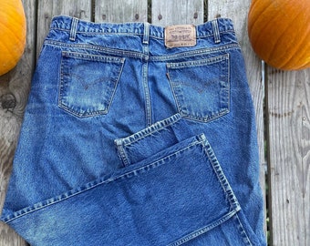 Vintage 38W 90’s Levi's 505 Orange Tab Regular Fit Straight Leg 38x30.5 Denim Jeans, Levi’s Vintage Men’s Jeans, Retro Western Cowboy Denim