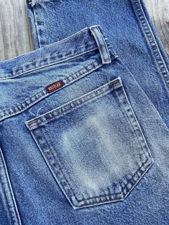 Vintage Rustler Jeans Broken In Western Denim Wor… - image 3