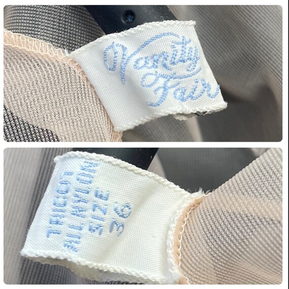 Vintage Vanity Fair Gown / Robe / Sheer Fabric / Blac… Gem