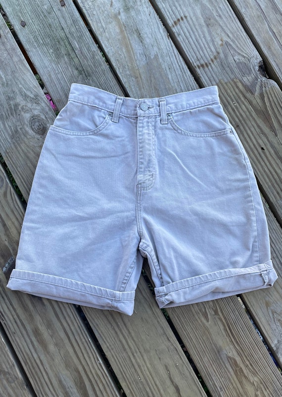 Faded Glory High Waist Beige Jean Shorts 90’s, Wo… - image 1