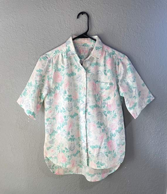 1980’s - 1990’s Vintage Floral Blouse | Women’s L… - image 2