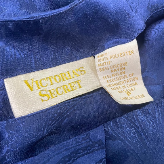 Vintage Victorias Secret Gold Label Dark Blue Bea… - image 10