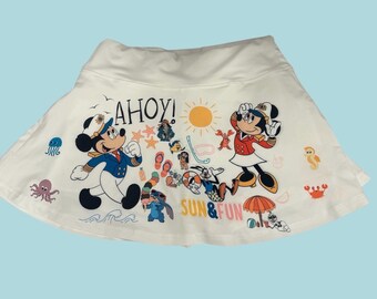 Ahoy Sport Skort,  Magical  Cruise Athletic Skirt, vacation  Tennis Skirt