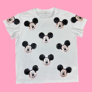 mickey sequin oversized t-shirt dress Mickey Mouse Shirt Dress