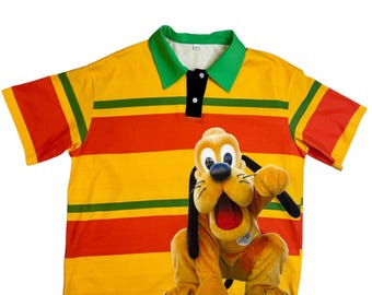 Pluto Striped Adult Unisex Polo